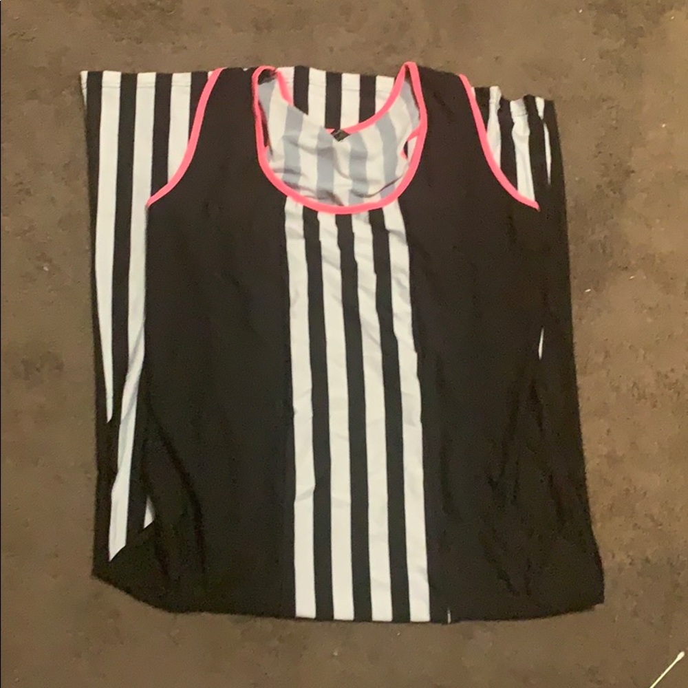 Black and white stripped dress